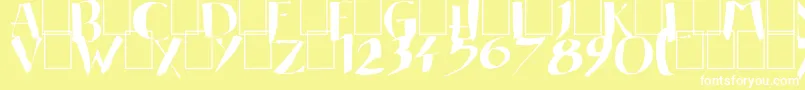 EasternBrush Font – White Fonts on Yellow Background
