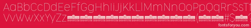 CocogooseNarrowThinTrial Font – Pink Fonts on Red Background