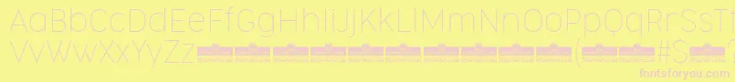 CocogooseNarrowThinTrial Font – Pink Fonts on Yellow Background