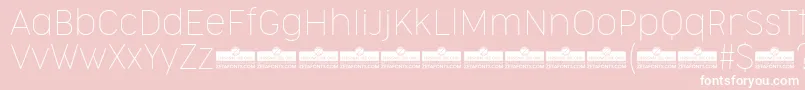 CocogooseNarrowThinTrial Font – White Fonts on Pink Background