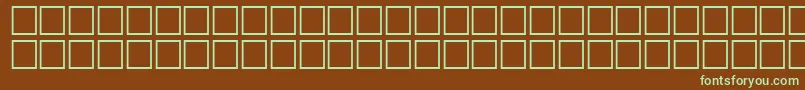 フォントMath3Regular – 緑色の文字が茶色の背景にあります。