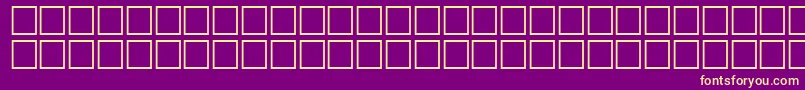 Fonte Math3Regular – fontes amarelas em um fundo roxo