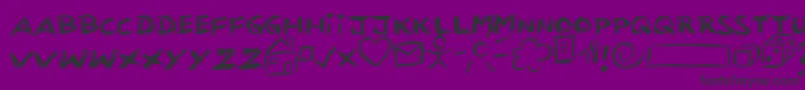 Kritzel2 Font – Black Fonts on Purple Background