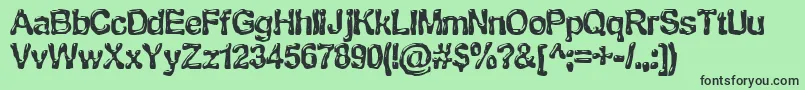 BnMTan Font – Black Fonts on Green Background