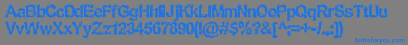 BnMTan Font – Blue Fonts on Gray Background