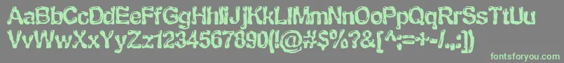 BnMTan Font – Green Fonts on Gray Background