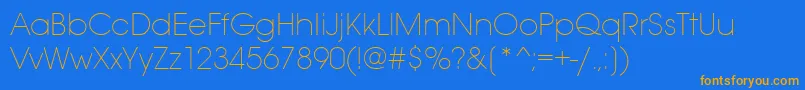 Avantgardeextlititctt Font – Orange Fonts on Blue Background