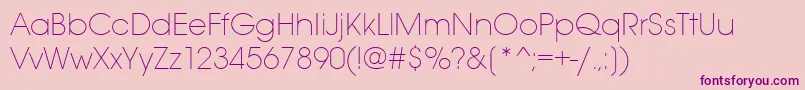 Avantgardeextlititctt Font – Purple Fonts on Pink Background