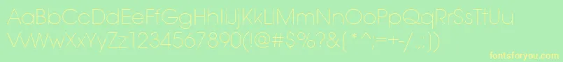 Avantgardeextlititctt Font – Yellow Fonts on Green Background