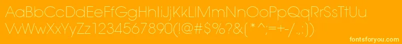 Avantgardeextlititctt Font – Yellow Fonts on Orange Background