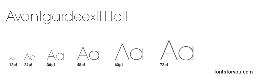Avantgardeextlititctt Font Sizes