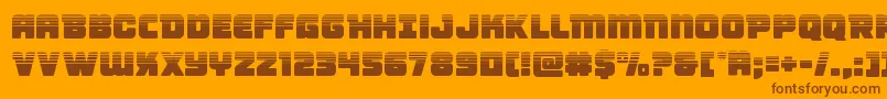 Victorycomicshalf Font – Brown Fonts on Orange Background