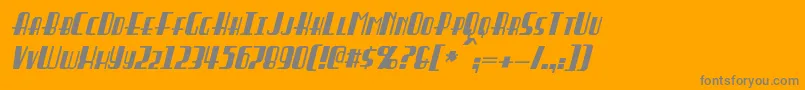 BraddingtonItalic Font – Gray Fonts on Orange Background