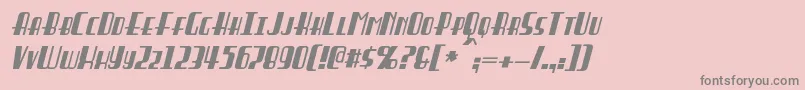 BraddingtonItalic Font – Gray Fonts on Pink Background