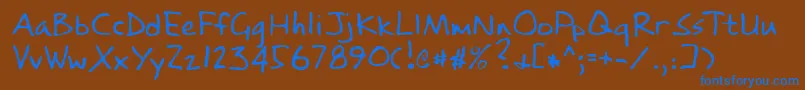 ValleyRegular Font – Blue Fonts on Brown Background