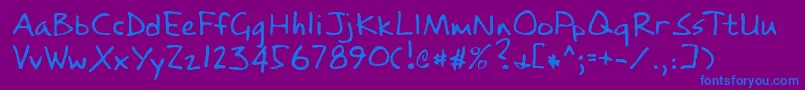 ValleyRegular Font – Blue Fonts on Purple Background