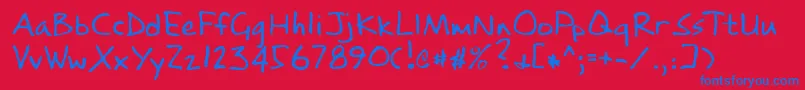 ValleyRegular Font – Blue Fonts on Red Background