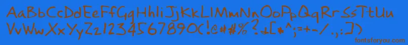 ValleyRegular Font – Brown Fonts on Blue Background