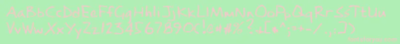 ValleyRegular-fontti – vaaleanpunaiset fontit vihreällä taustalla