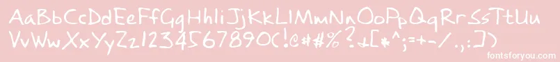 フォントValleyRegular – ピンクの背景に白い文字