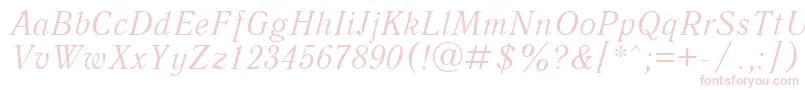 QuantantiquacttItalic Font – Pink Fonts on White Background