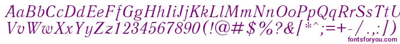 QuantantiquacttItalic Font – Purple Fonts on White Background