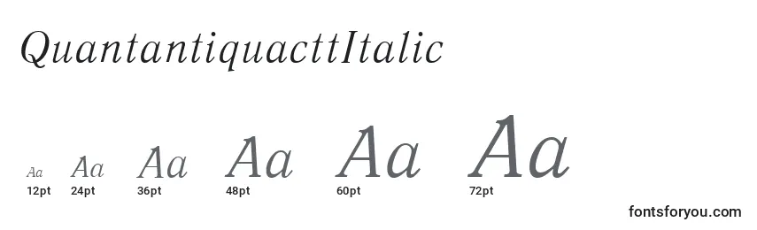 Größen der Schriftart QuantantiquacttItalic