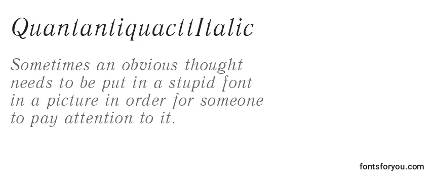 QuantantiquacttItalic Font