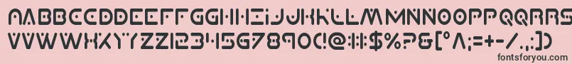 Planetxcompactcond-fontti – mustat fontit vaaleanpunaisella taustalla