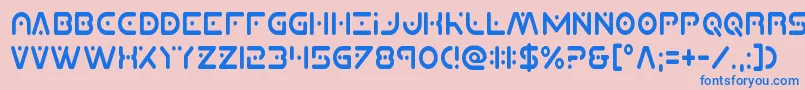 Planetxcompactcond-fontti – siniset fontit vaaleanpunaisella taustalla