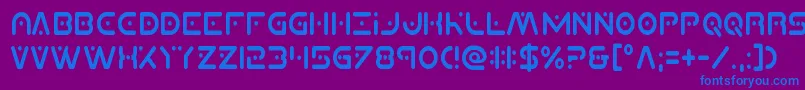 Planetxcompactcond Font – Blue Fonts on Purple Background