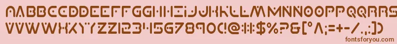 Planetxcompactcond Font – Brown Fonts on Pink Background