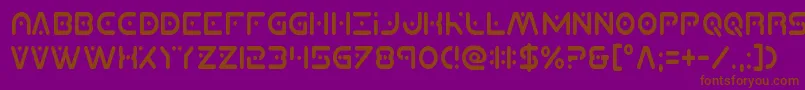 Planetxcompactcond Font – Brown Fonts on Purple Background