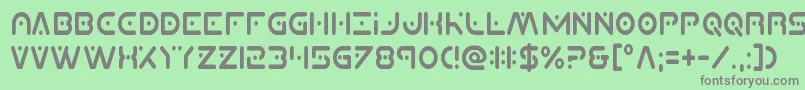 Planetxcompactcond-fontti – harmaat kirjasimet vihreällä taustalla