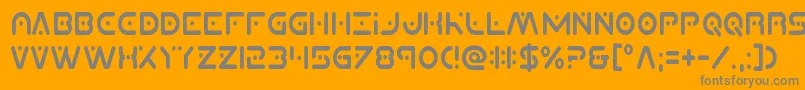 Шрифт Planetxcompactcond – серые шрифты на оранжевом фоне