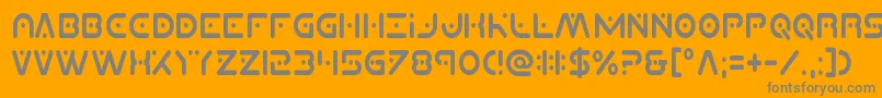 Planetxcompactcond Font – Gray Fonts on Orange Background