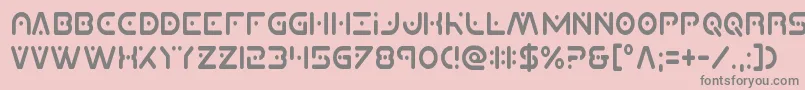 フォントPlanetxcompactcond – ピンクの背景に灰色の文字