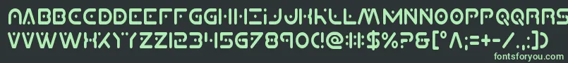 フォントPlanetxcompactcond – 黒い背景に緑の文字
