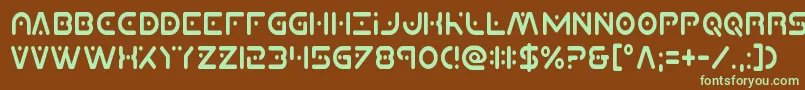Шрифт Planetxcompactcond – зелёные шрифты на коричневом фоне