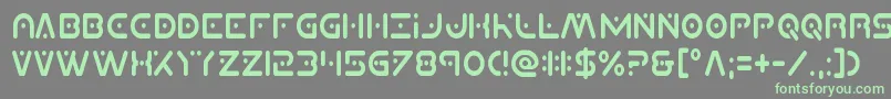 Planetxcompactcond-Schriftart – Grüne Schriften auf grauem Hintergrund
