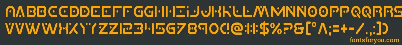 Шрифт Planetxcompactcond – оранжевые шрифты на чёрном фоне
