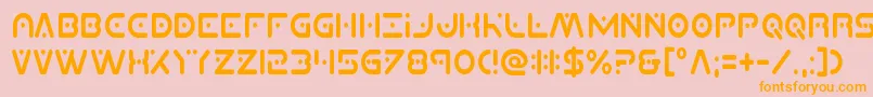 Шрифт Planetxcompactcond – оранжевые шрифты на розовом фоне