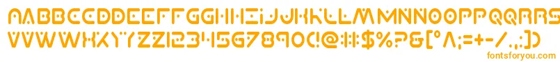 Planetxcompactcond-Schriftart – Orangefarbene Schriften auf weißem Hintergrund
