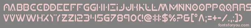 Planetxcompactcond-fontti – vaaleanpunaiset fontit harmaalla taustalla