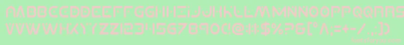 フォントPlanetxcompactcond – 緑の背景にピンクのフォント