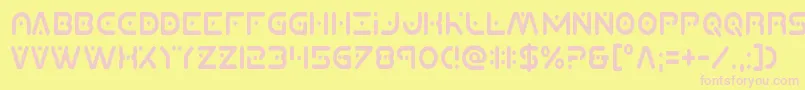 Planetxcompactcond Font – Pink Fonts on Yellow Background