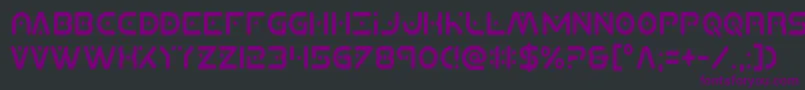 Шрифт Planetxcompactcond – фиолетовые шрифты на чёрном фоне