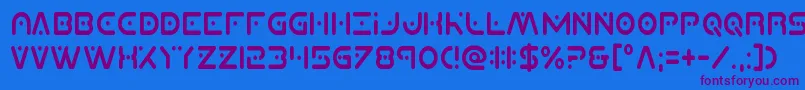Шрифт Planetxcompactcond – фиолетовые шрифты на синем фоне