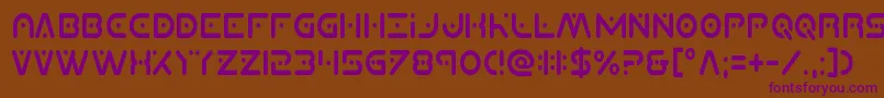 Шрифт Planetxcompactcond – фиолетовые шрифты на коричневом фоне