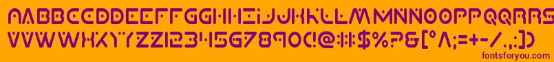 Шрифт Planetxcompactcond – фиолетовые шрифты на оранжевом фоне